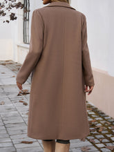 Load image into Gallery viewer, Devine Pocketed Collared Neck Long Sleeve Coat