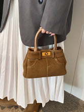 Load image into Gallery viewer, Suede Adjustable Strap Double-Use Handbag