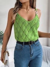 Load image into Gallery viewer, Openwork Scoop Neck Knit Vest