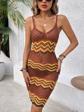 Load image into Gallery viewer, Openwork Scoop Neck Sweater Dress