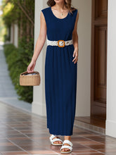 Load image into Gallery viewer, Round Neck Sleeveless Knit Dress