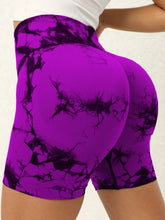 Load image into Gallery viewer, Tie-Dye High Waist Active Shorts