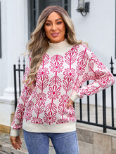Load image into Gallery viewer, Angel Wings Flower Turtleneck Long Sleeve Sweater