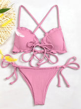 Load image into Gallery viewer, Ruffled Tied Two-Piece Bikini Set