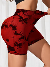 Load image into Gallery viewer, Tie-Dye High Waist Active Shorts