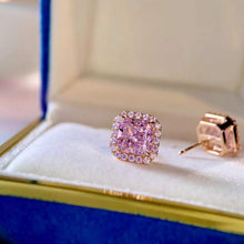 Load image into Gallery viewer, Artificial Gemstone Square Stud Earrings