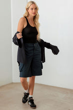 Load image into Gallery viewer, Tasha Apparel Navy Cargo Bermuda Shorts