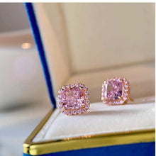 Load image into Gallery viewer, Artificial Gemstone Square Stud Earrings