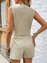 Load image into Gallery viewer, Scoop Neck Sleeveless Top and Shorts Set