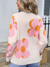 Load image into Gallery viewer, Angel Wings Flower Round Neck Long Sleeve Sweater