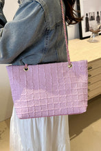 Load image into Gallery viewer, Polyester Texture Chain Tote bag