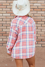 Load image into Gallery viewer, Plaid Button Up Long Sleeve Shacket