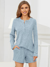 Load image into Gallery viewer, Ribbed Round Neck Top and Shorts Set