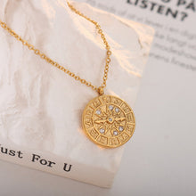 Load image into Gallery viewer, Zircon Titanium Steel Timepiece Shape Necklace