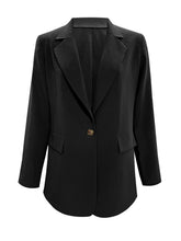 Load image into Gallery viewer, Lapel Collar Long Sleeve Blazer