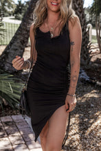 Load image into Gallery viewer, Drawstring Wide Strap Dress