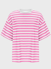 Load image into Gallery viewer, Striped Round Neck Half Sleeve T-Shirt