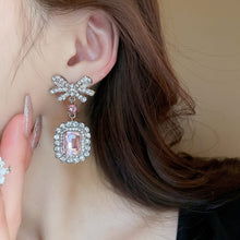 Load image into Gallery viewer, Alloy Crystal Geometric Dangle Earrings