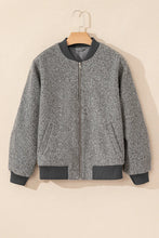 Load image into Gallery viewer, Pocketed Zip Up Baseball Collar Jacket