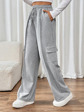 Load image into Gallery viewer, Perfee Drawstring Wide Leg Pants with Pockets