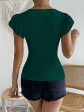 Load image into Gallery viewer, Swiss Dot Round Neck Cap Sleeve Top