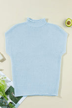 Load image into Gallery viewer, Turtleneck Cap Sleeve Sweater