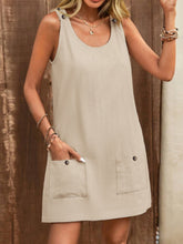 Load image into Gallery viewer, Pocketed Scoop Neck Sleeveless Dress