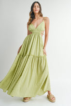 Load image into Gallery viewer, MABLE Cutout Waist Backless Maxi Dress