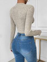 Load image into Gallery viewer, Perfee V-Neck Long Sleeve Bodysuit