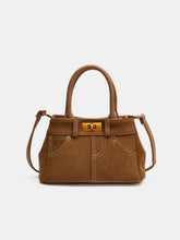 Load image into Gallery viewer, Suede Adjustable Strap Double-Use Handbag