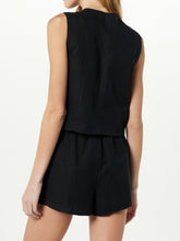 Load image into Gallery viewer, Button Up V-Neck Top and Pocketed Shorts Set