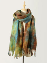 Load image into Gallery viewer, Fringe Tie-Dye Polyester Scarf