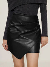 Load image into Gallery viewer, Ruched Mini Skirt with Zipper