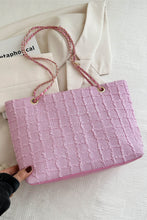 Load image into Gallery viewer, Polyester Texture Chain Tote bag