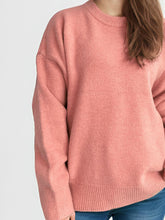 Load image into Gallery viewer, Round Neck Dropped Shoulder Long Sleeve Sweater