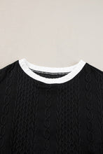 Load image into Gallery viewer, Contrast Trim Round Neck Top and Shorts Set