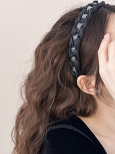 Load image into Gallery viewer, Rhinestone Braided Wide Headband
