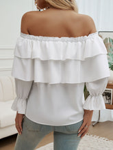 Load image into Gallery viewer, Devine Off-Shoulder Flounce Sleeve Blouse