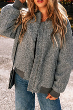 Load image into Gallery viewer, Pocketed Zip Up Baseball Collar Jacket