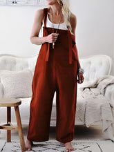 Load image into Gallery viewer, Pocketed Wide Strap Overalls