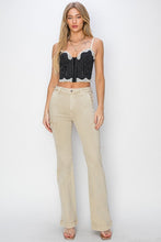 Load image into Gallery viewer, RISEN Full Size High Rise Side Slit Cargo Bootcut Jeans