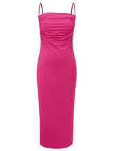 Load image into Gallery viewer, Backless Cowl Neck Sleeveless Cami Dress