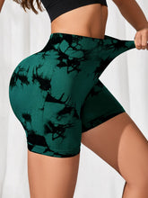 Load image into Gallery viewer, Tie-Dye High Waist Active Shorts