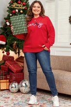 Load image into Gallery viewer, Plus Size MERRY Round Neck Long Sleeve Sweater