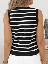 Load image into Gallery viewer, Striped V-Neck Knit Vest