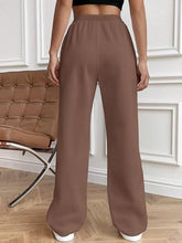 Load image into Gallery viewer, Drawstring Wide Leg Pants with Pockets