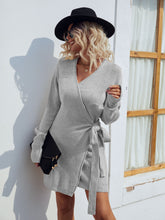 Load image into Gallery viewer, Tied Open Front Long Sleeve Cardigan