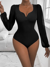 Load image into Gallery viewer, Perfee Sweetheart Neck Long Sleeve Bodysuit