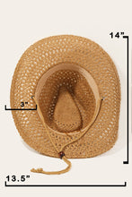 Load image into Gallery viewer, Fame Rope Strap Straw Braided Hat