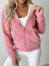 Load image into Gallery viewer, Full Size Zip Up Long Sleeve Hooded Outerwear